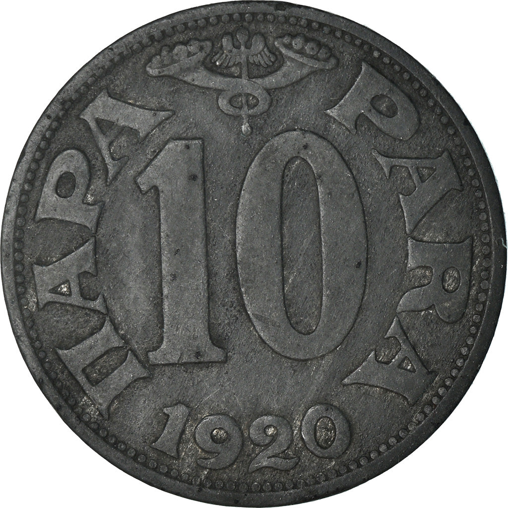 Coin, Yugoslavia, Petar I, 10 Para, 1920, VF(30-35), Zinc, KM:2