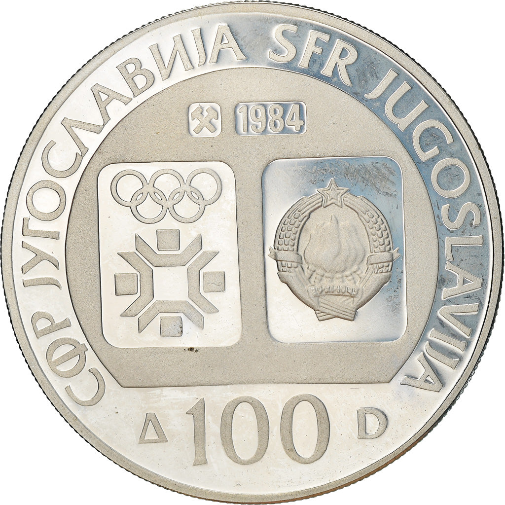Coin, Yugoslavia, 100 Dinara, 1984, EF(40-45), Silver, KM:106