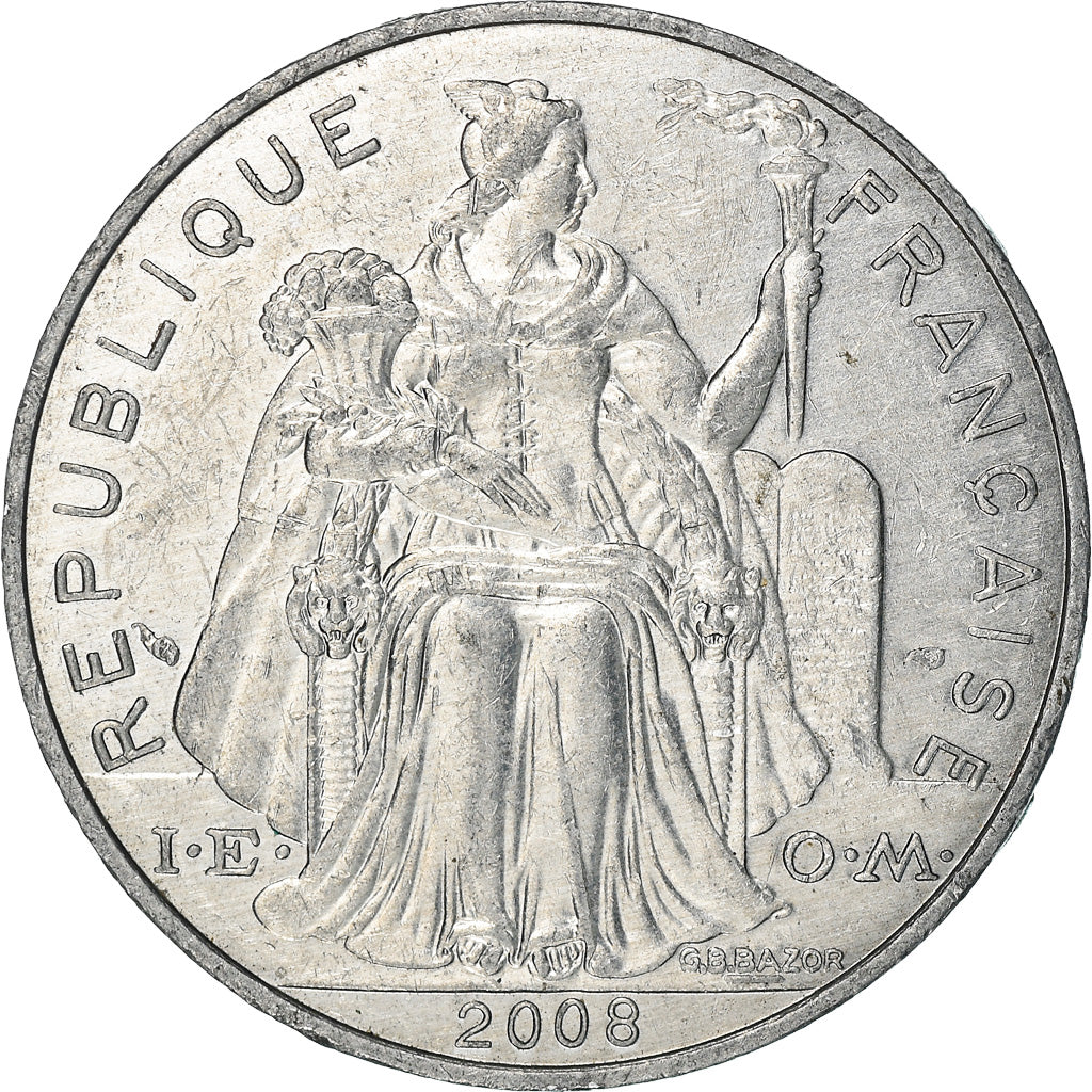 Coin, New Caledonia, 5 Francs, 2008, Paris, EF(40-45), Aluminum, KM:16