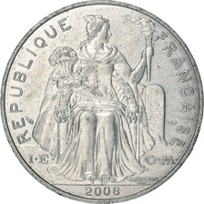 Coin, New Caledonia, 5 Francs, 2008, Paris, EF(40-45), Aluminum, KM:16