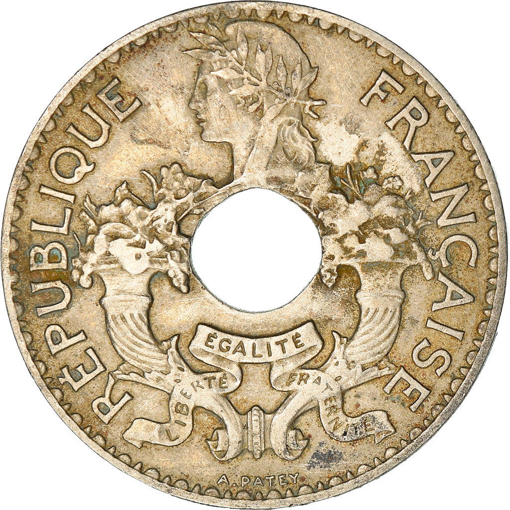 Moneda, INDOCHINA FRANCESA, 5 Cents, 1938, Paris, MBC, Níquel - latón
