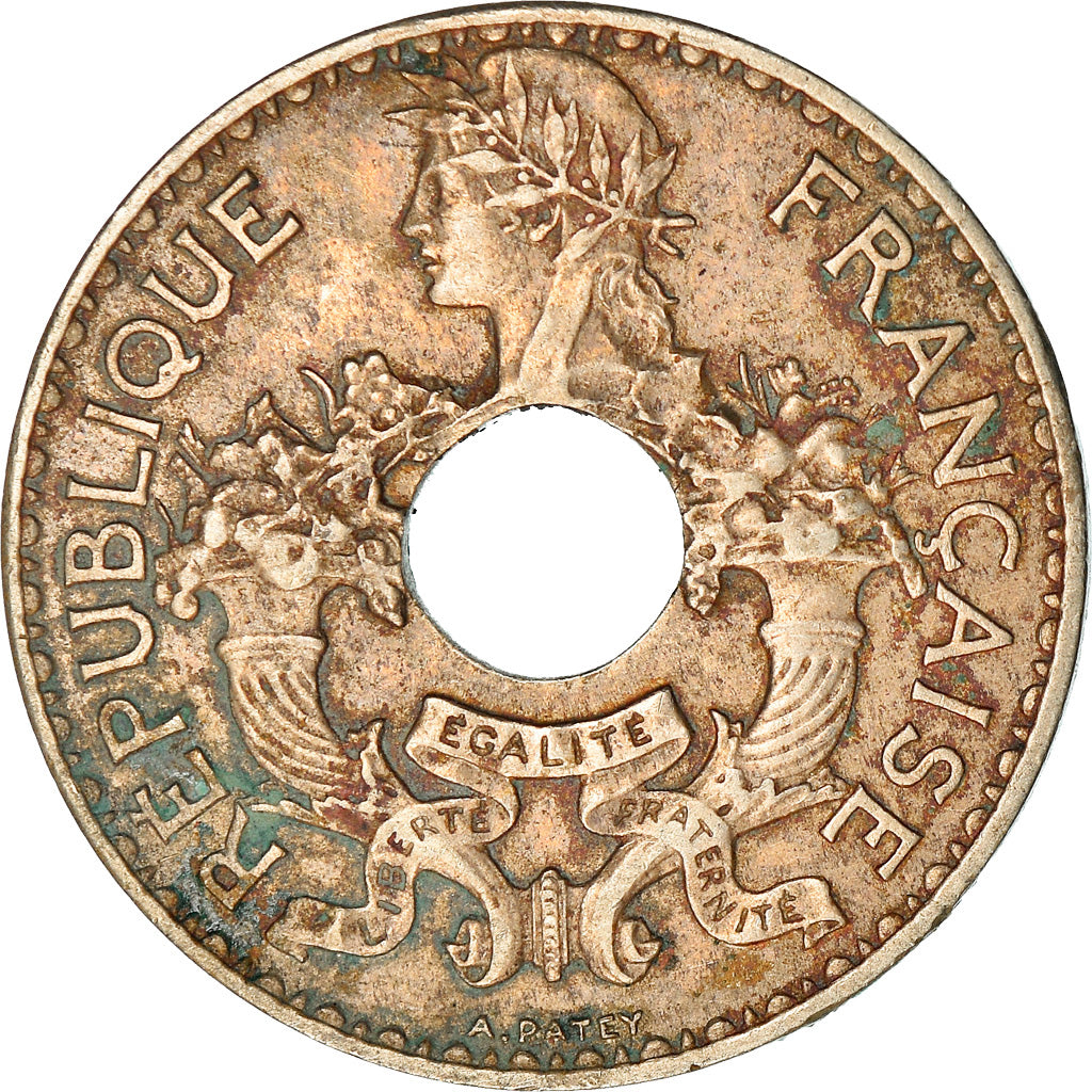 Moneda, INDOCHINA FRANCESA, 5 Cents, 1939, Paris, MBC, Níquel - latón