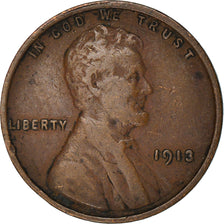 Coin, United States, Lincoln Cent, Cent, 1913, U.S. Mint, Philadelphia