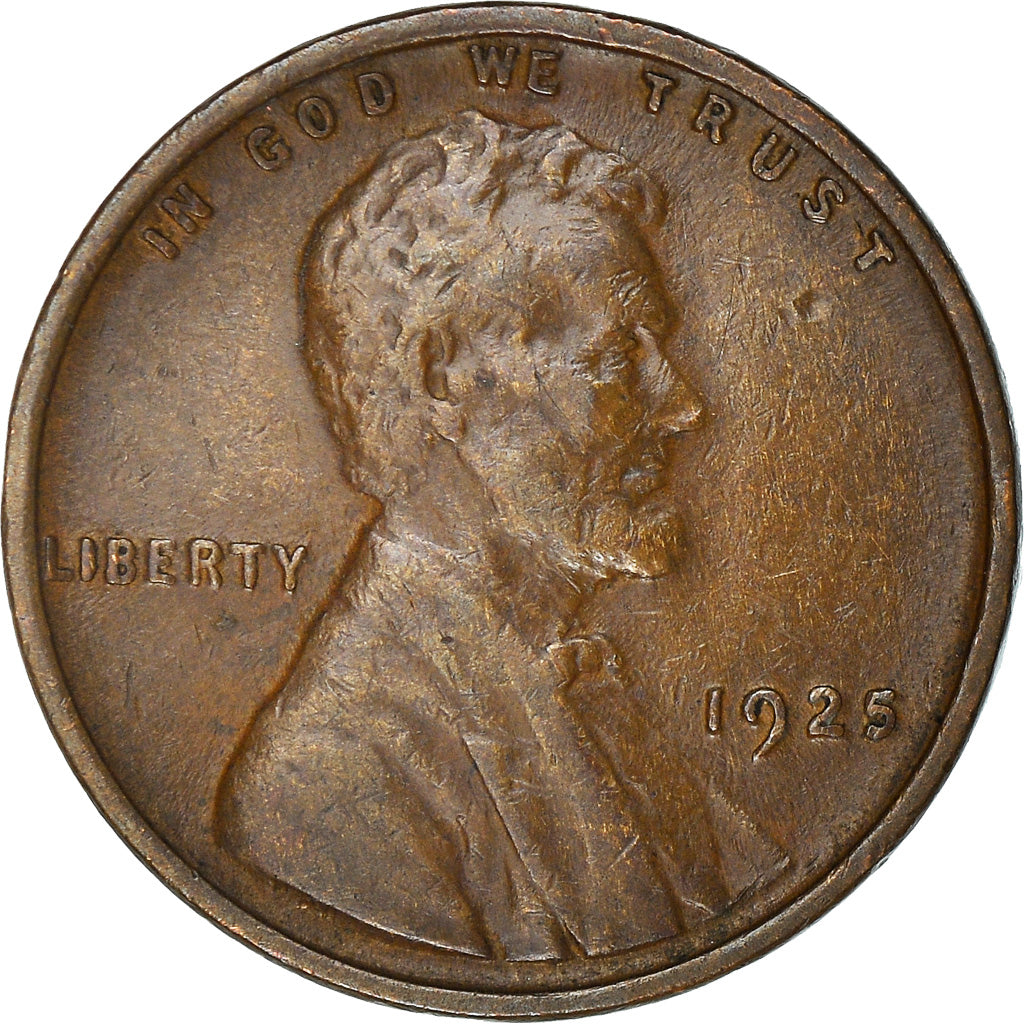 Coin, United States, Lincoln Cent, Cent, 1925, U.S. Mint, Philadelphia