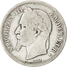 Francia, Napoleon III, Napoléon III, 2 Francs, 1867, Strasbourg, MB, Argento...