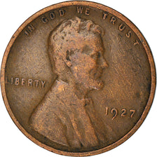 Moneta, Stati Uniti, Lincoln Cent, Cent, 1927, U.S. Mint, Philadelphia, MB+