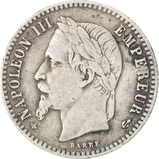FRANCE, Napoléon III, 50 Centimes, 1864, Paris, KM #814.1, VF(30-35), Silver, 18