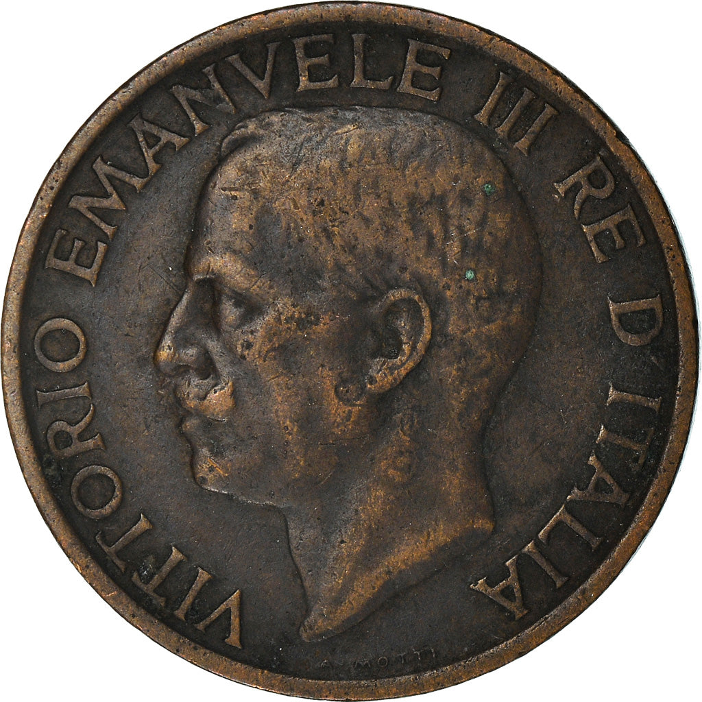 Coin, Italy, Vittorio Emanuele III, 10 Centesimi, 1919, Rome, VF(30-35), Bronze