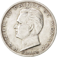 MONACO, 5 Francs, 1966, KM #141, AU(50-53), Silver, Gadoury #152, 12.01