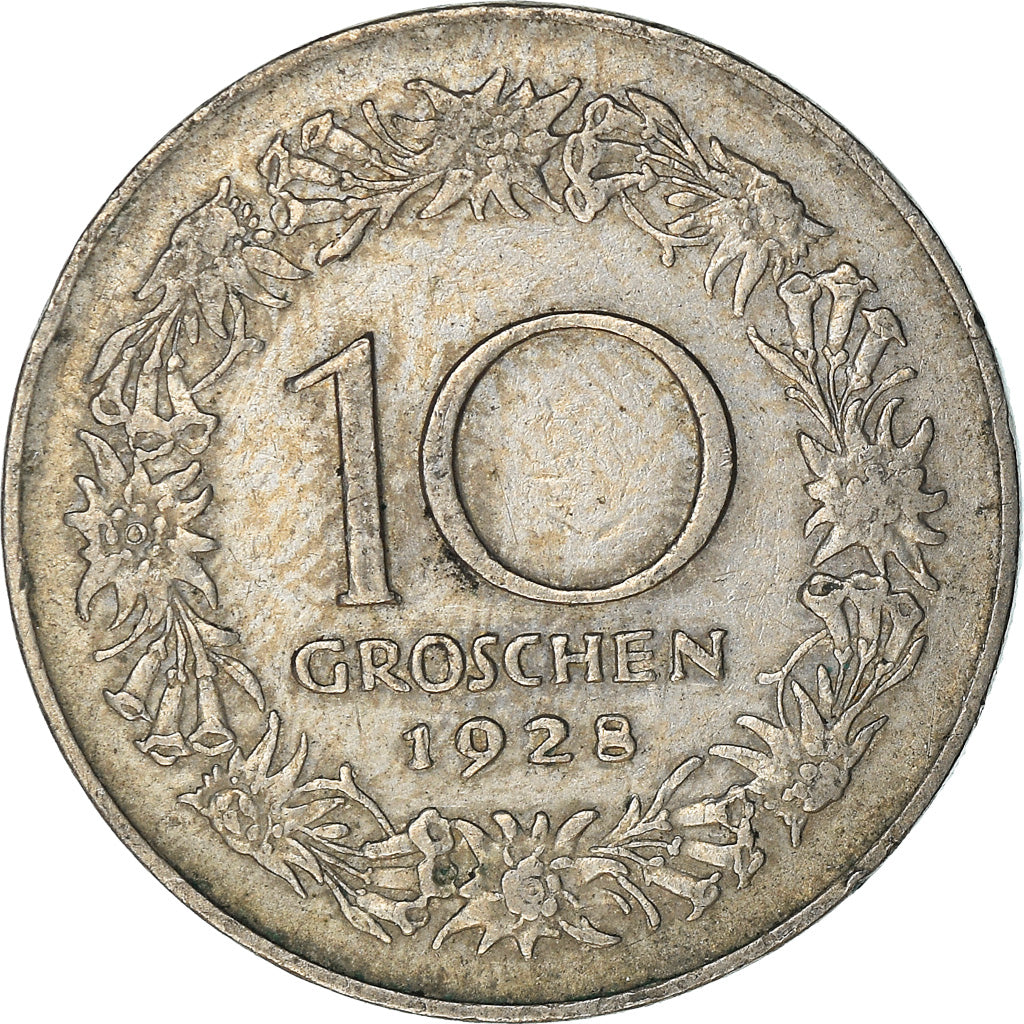 Monnaie, Autriche, 10 Groschen, 1928, TB+, Copper-nickel, KM:2838