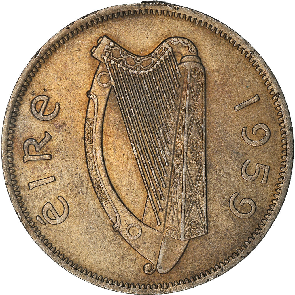 Coin, IRELAND REPUBLIC, 1/2 Crown, 1959, VF(30-35), Copper-nickel, KM:16a
