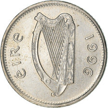 Moeda, REPÚBLICA DA IRLANDA, 10 Pence, 1996, EF(40-45), Cobre-níquel, KM:29