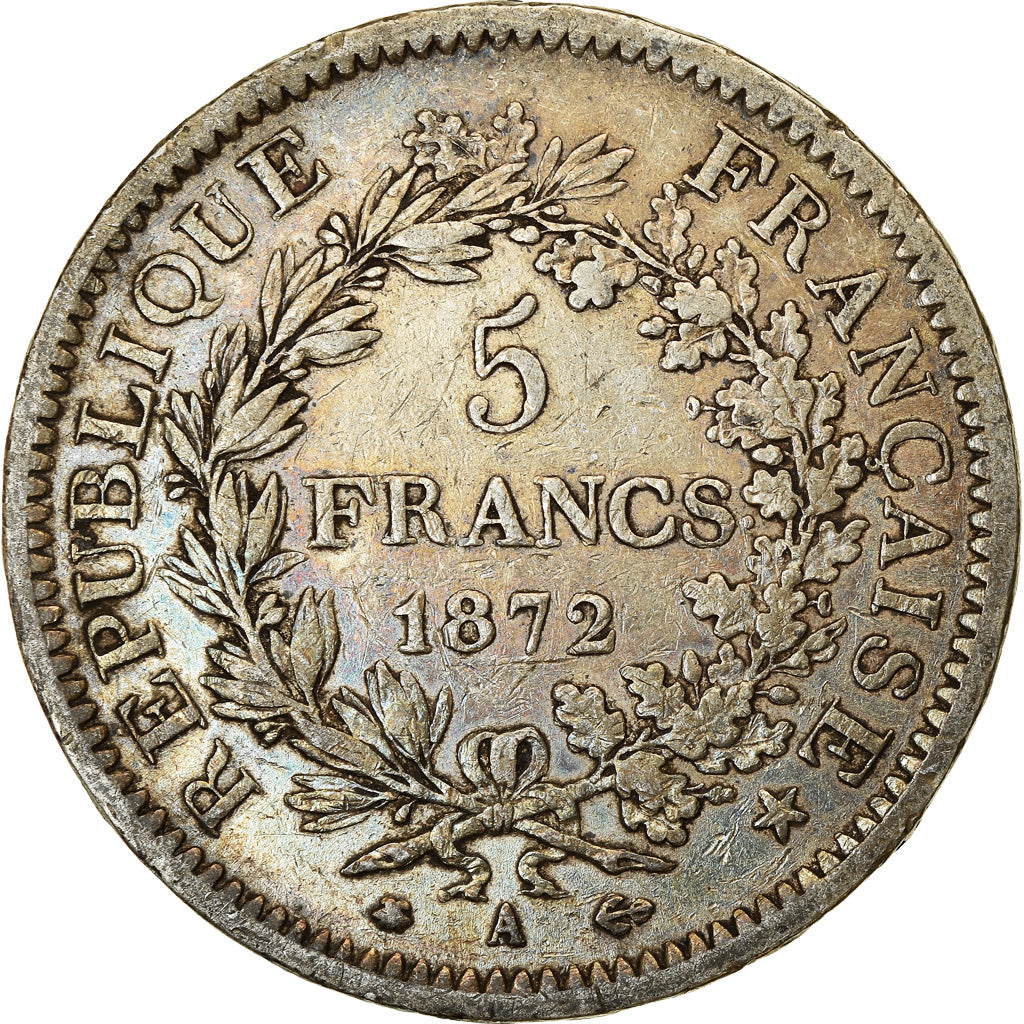 Coin, France, Hercule, 5 Francs, 1872, Paris, EF(40-45), Silver, KM:820.1