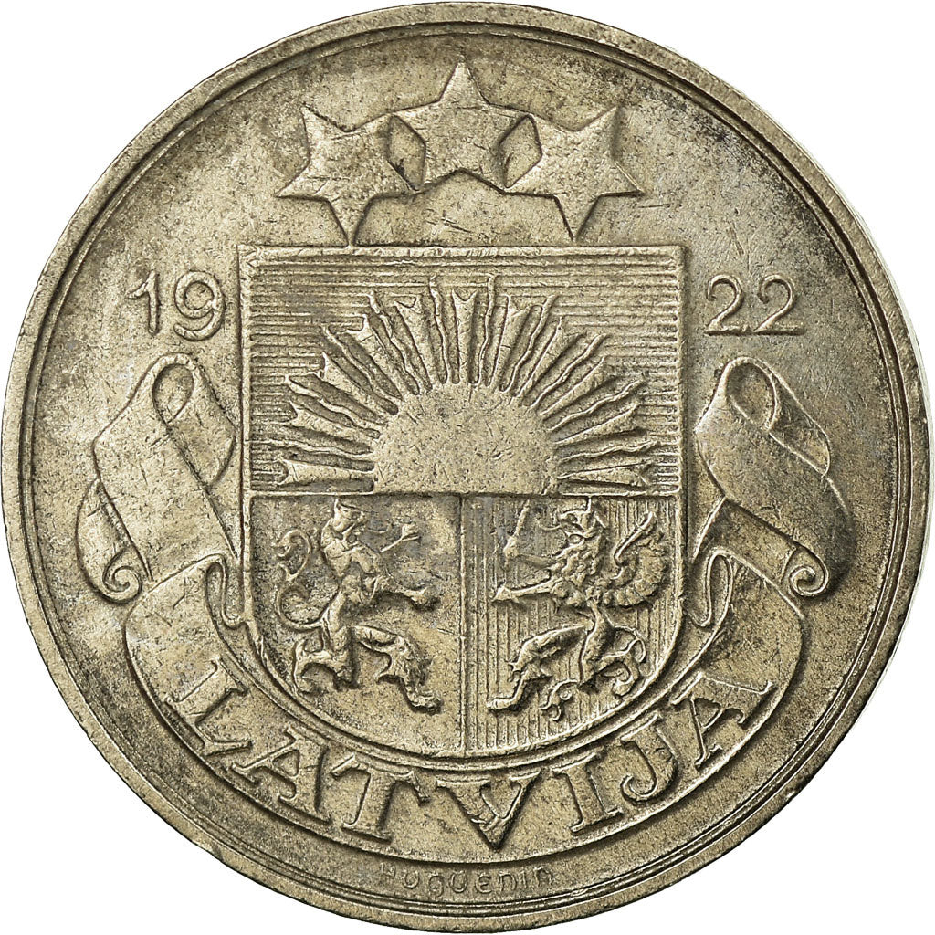 Coin, Latvia, 20 Santimu, 1922, EF(40-45), Nickel, KM:5