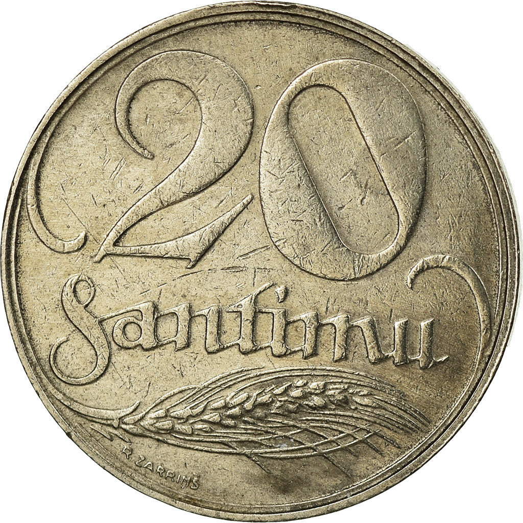 Coin, Latvia, 20 Santimu, 1922, EF(40-45), Nickel, KM:5