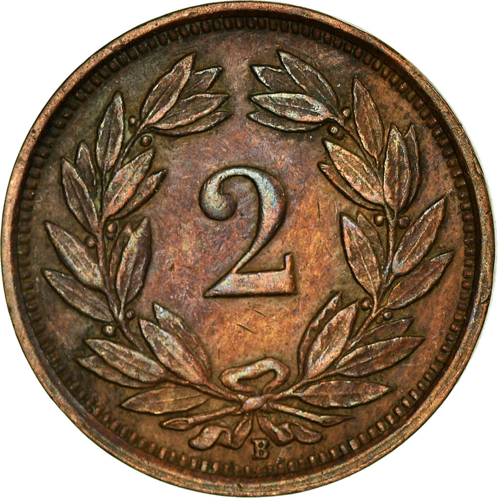 Coin, Switzerland, 2 Rappen, 1933, Bern, EF(40-45), Bronze, KM:4.2a