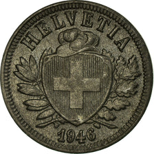 Coin, Switzerland, 2 Rappen, 1946, Bern, EF(40-45), Zinc, KM:4.2b