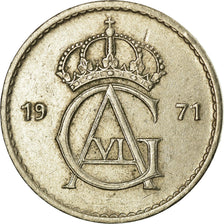 Moneta, Svezia, Gustaf VI, 50 Öre, 1971, BB, Rame-nichel, KM:837