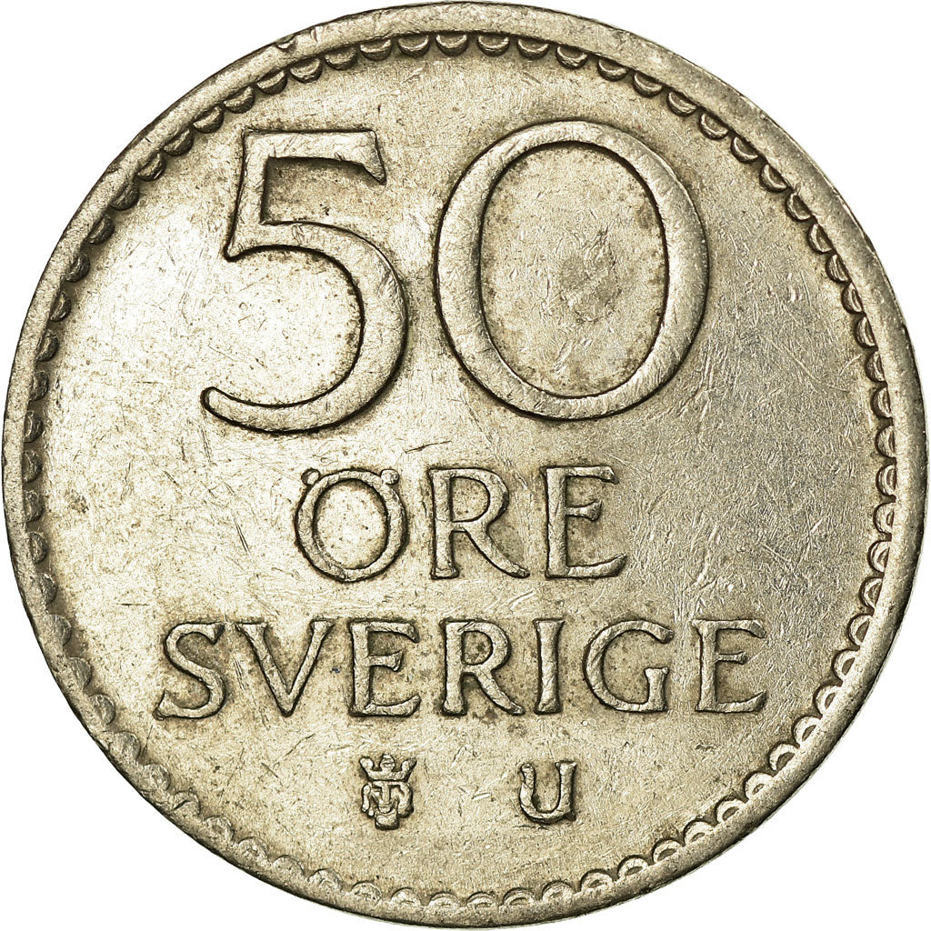 Moneta, Svezia, Gustaf VI, 50 Öre, 1971, BB, Rame-nichel, KM:837