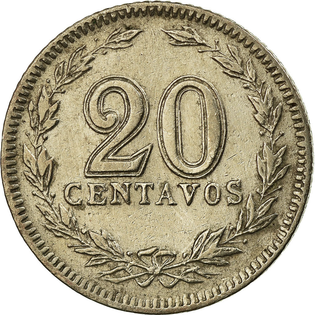 Coin, Argentina, 20 Centavos, 1926, VF(30-35), Copper-nickel, KM:36