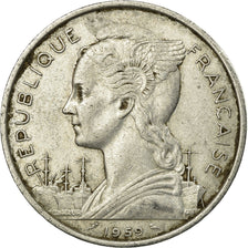 Coin, French Somaliland, 5 Francs, 1959, Paris, EF(40-45), Aluminum, KM:10