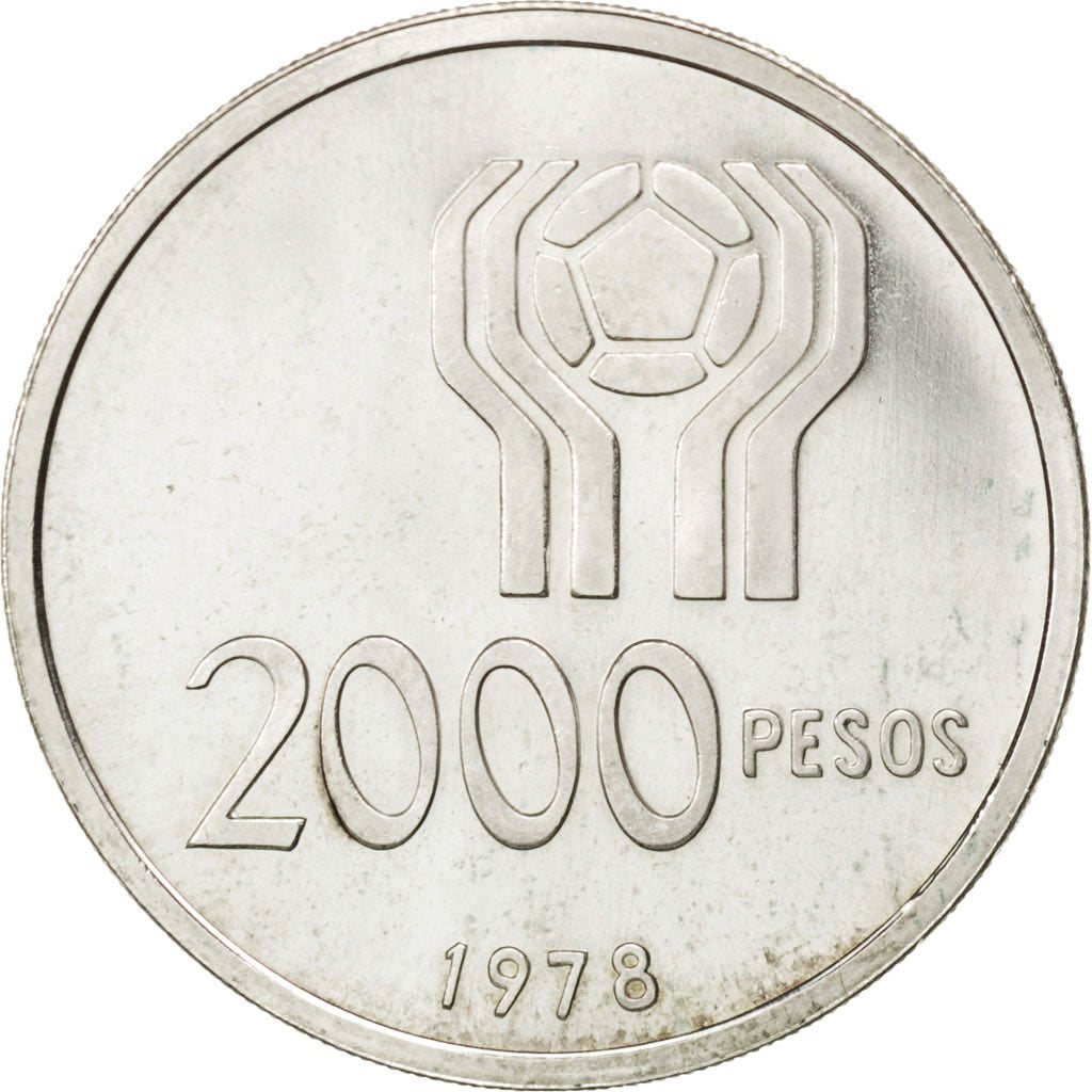 ARGENTINA, 2000 Pesos, 1978, KM #79, MS(63), Silver, 14.89