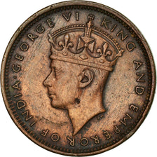 Münze, Mauritius, George VI, 2 Cents, 1947, Pretoria, SS, Bronze, KM:22