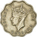 Moneta, Mauritius, George VI, 10 Cents, 1947, BB, Rame-nichel, KM:24