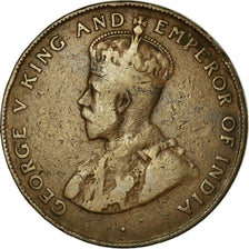 Coin, Mauritius, George V, 5 Cents, 1924, VF(20-25), Bronze, KM:14