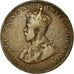 Coin, Mauritius, George V, 5 Cents, 1924, VF(20-25), Bronze, KM:14