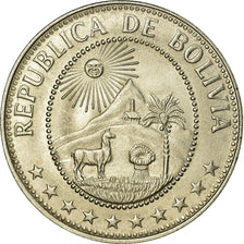 Coin, Bolivia, 50 Centavos, 1974, AU(55-58), Nickel Clad Steel, KM:190