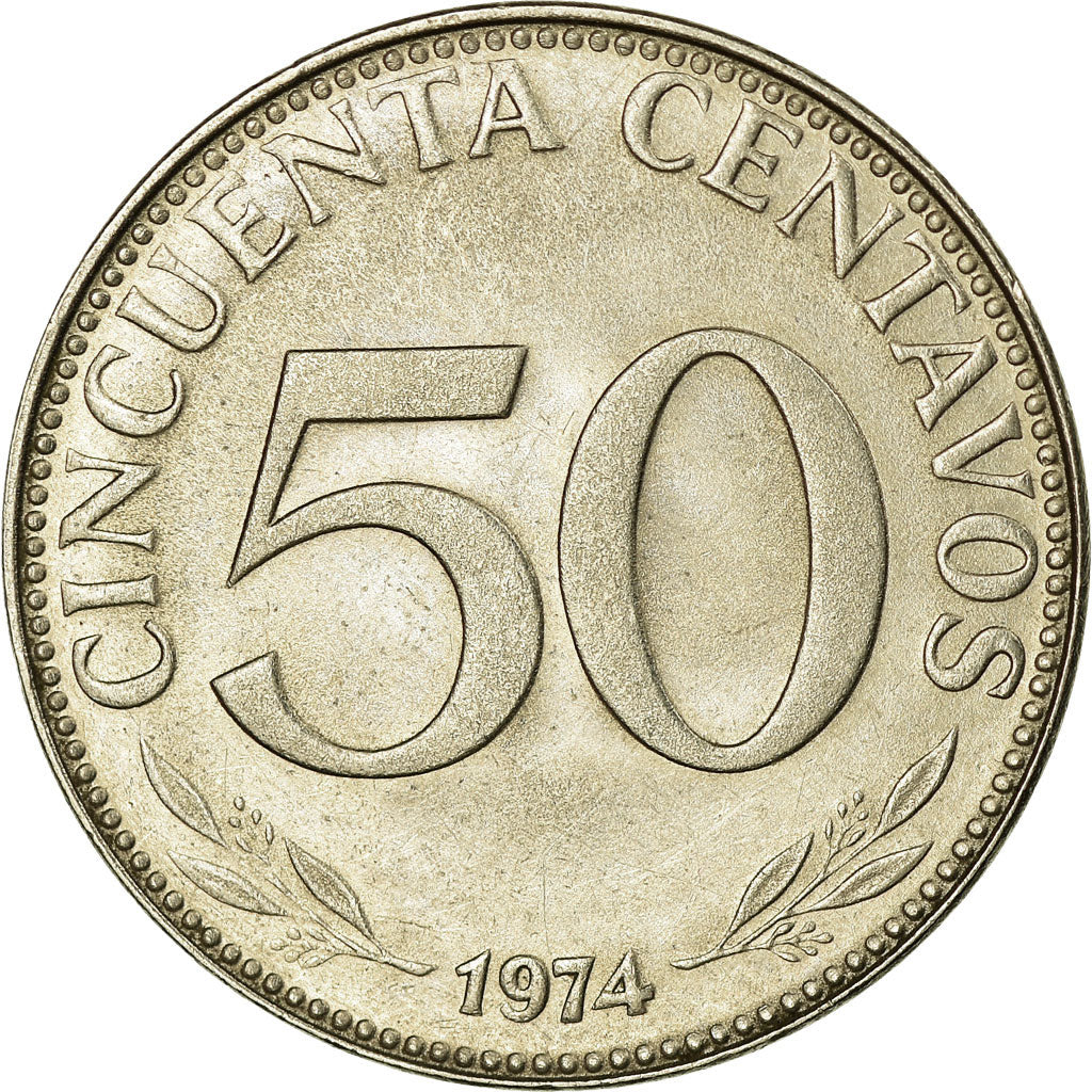 Coin, Bolivia, 50 Centavos, 1974, AU(55-58), Nickel Clad Steel, KM:190