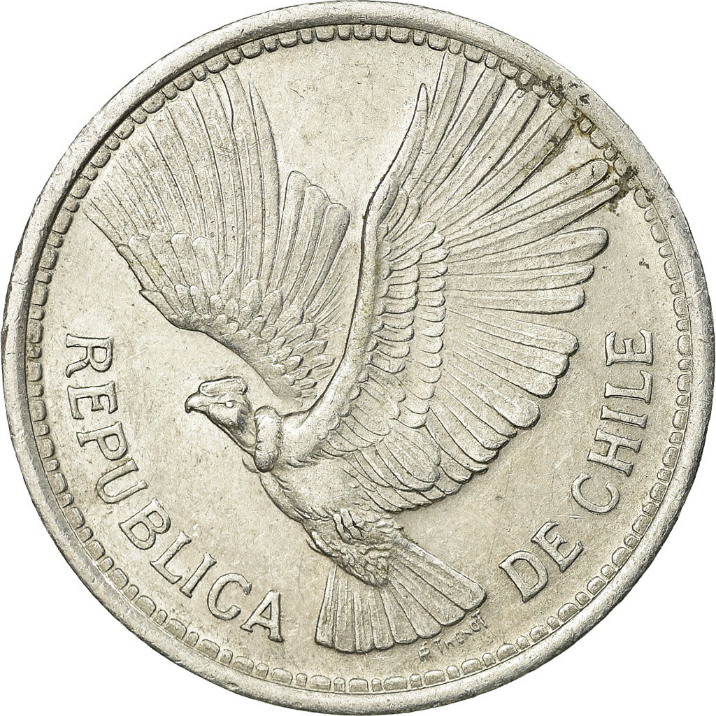 Moneta, Cile, 10 Pesos, 1956, Santiago, BB, Alluminio, KM:181