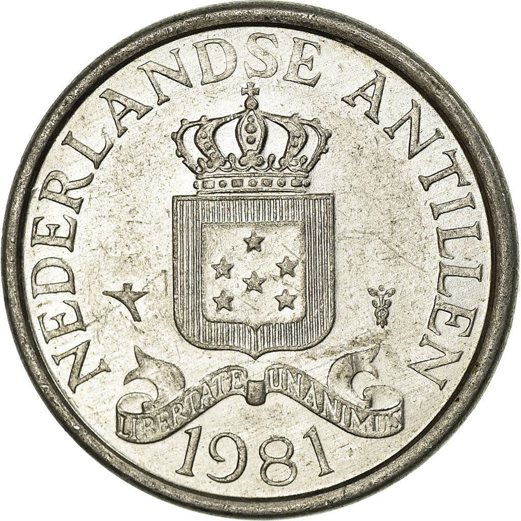 Coin, Netherlands Antilles, Juliana, Cent, 1981, EF(40-45), Aluminum, KM:8a