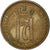 Moneda, Noruega, Haakon VII, 5 Öre, 1941, Kongsberg, MBC, Bronce, KM:368