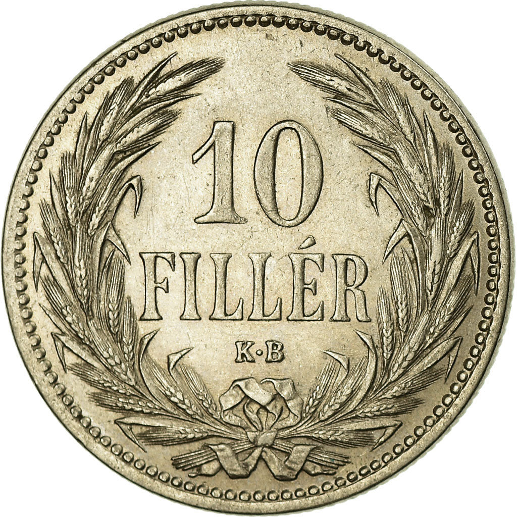 Coin, Hungary, Franz Joseph I, 10 Filler, 1892, Kormoczbanya, EF(40-45), Nickel