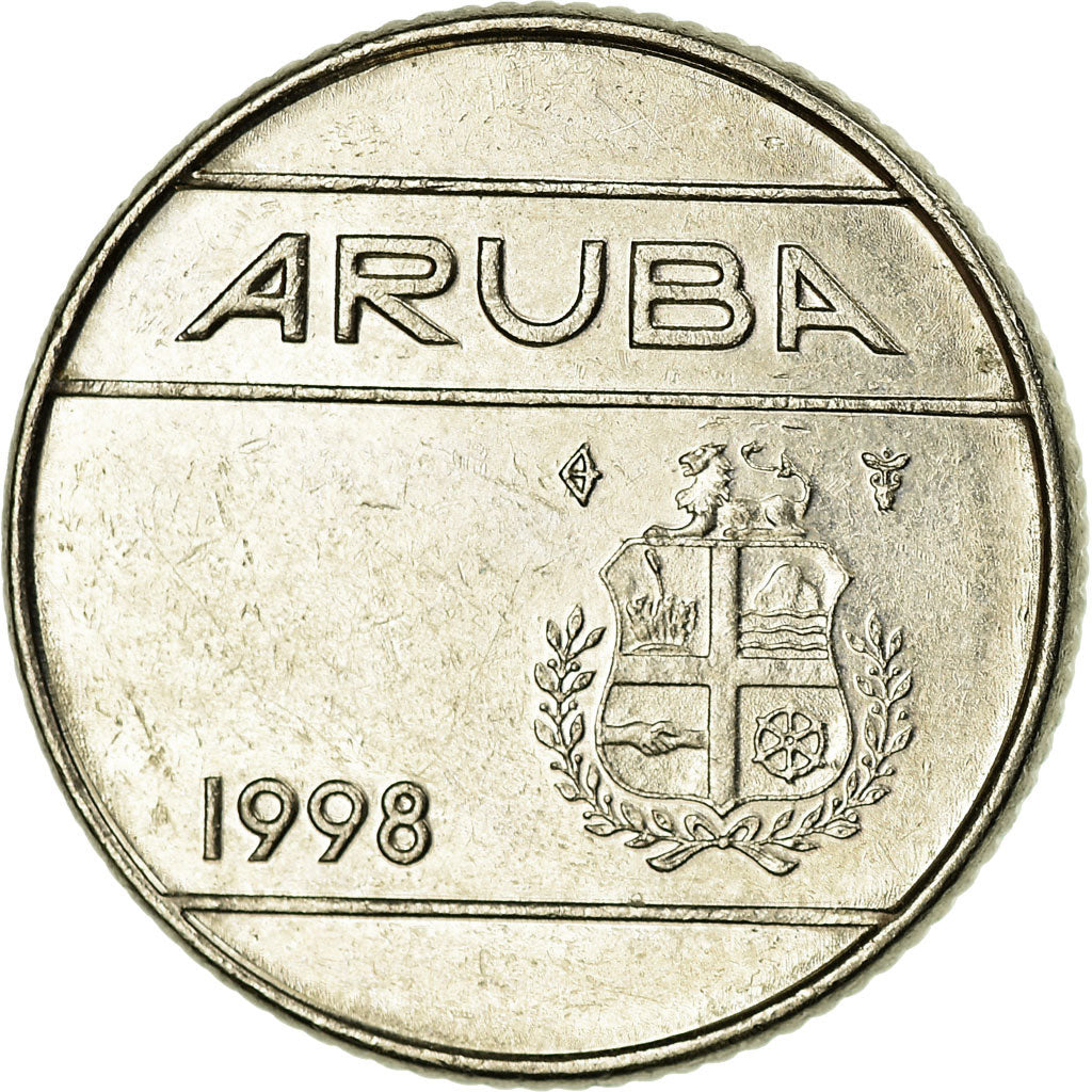 Monnaie, Aruba, Beatrix, 10 Cents, 1998, Utrecht, TTB, Nickel Bonded Steel, KM:2
