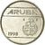 Moneta, Aruba, Beatrix, 10 Cents, 1998, Utrecht, EF(40-45), Stal niklowana, KM:2