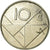 Moneda, Aruba, Beatrix, 10 Cents, 1998, Utrecht, MBC, Níquel aleado con acero