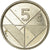 Moneta, Aruba, Beatrix, 5 Cents, 1999, Utrecht, EF(40-45), Stal niklowana, KM:1
