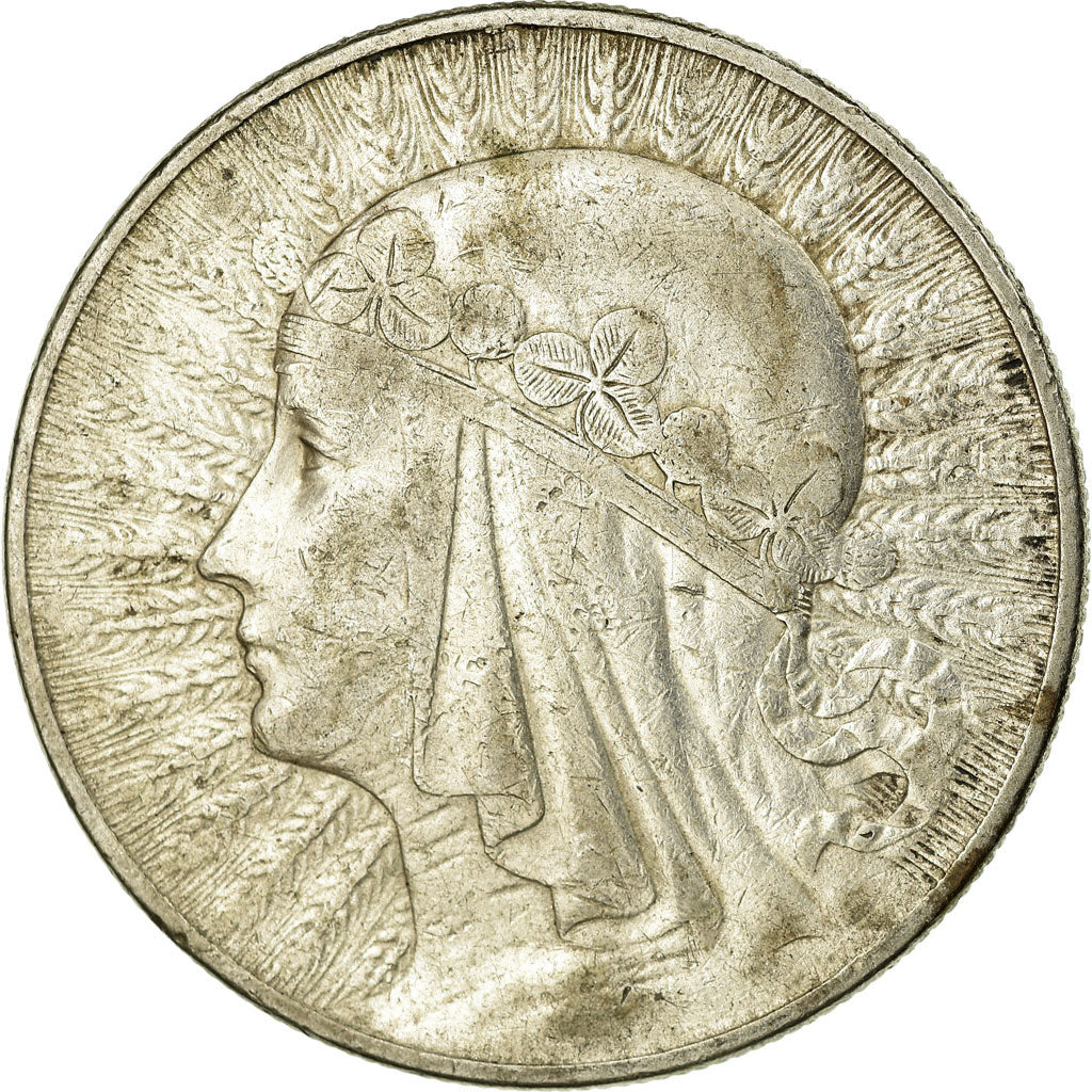 Coin, Poland, 10 Zlotych, 1932, Warsaw, EF(40-45), Silver, KM:22