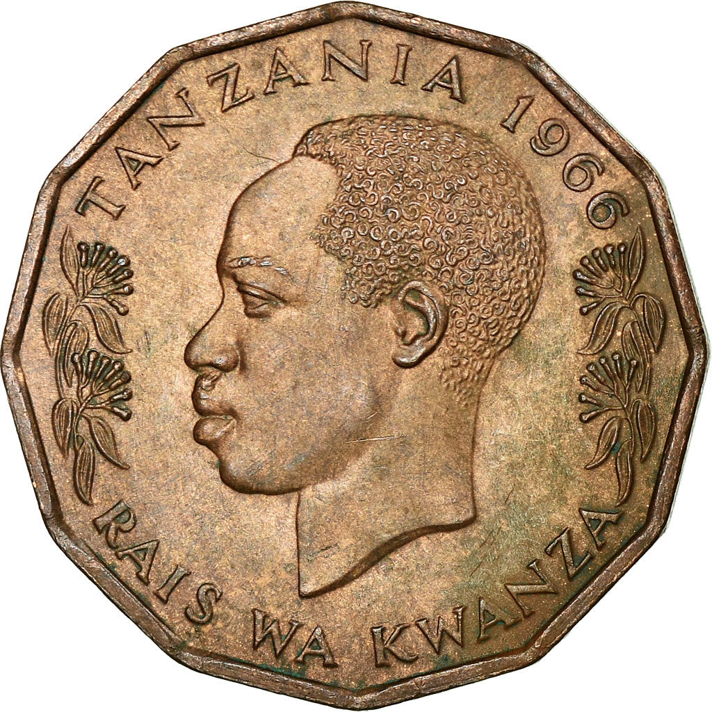 Moneda, Tanzania, 5 Senti, 1966, MBC, Bronce, KM:1