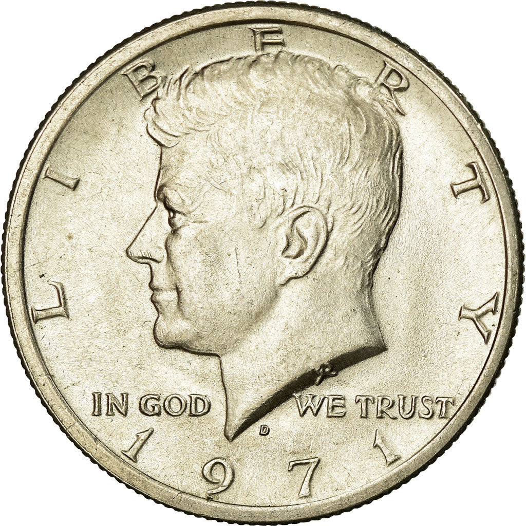 Coin, United States, Kennedy Half Dollar, Half Dollar, 1971, U.S. Mint, Denver
