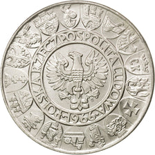 POLAND, 100 Zlotych, 1966, Warsaw, KM #57, MS(63), Silver, 35, 20.08