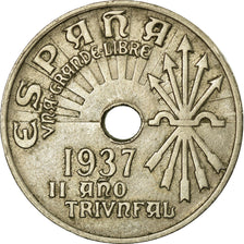 Moneda, España, 25 Centimos, 1937, Vienna, MBC, Cobre - níquel, KM:753
