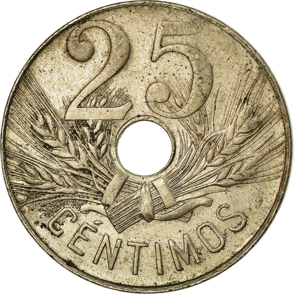 Coin, Spain, Alfonso XIII, 25 Centimos, 1927, Madrid, EF(40-45), Copper-nickel