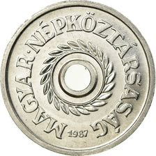 Coin, Hungary, 2 Filler, 1987, Budapest, MS(63), Aluminum, KM:546