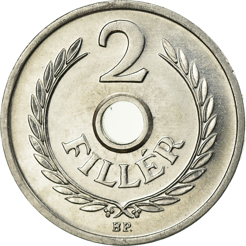 Coin, Hungary, 2 Filler, 1987, Budapest, MS(63), Aluminum, KM:546
