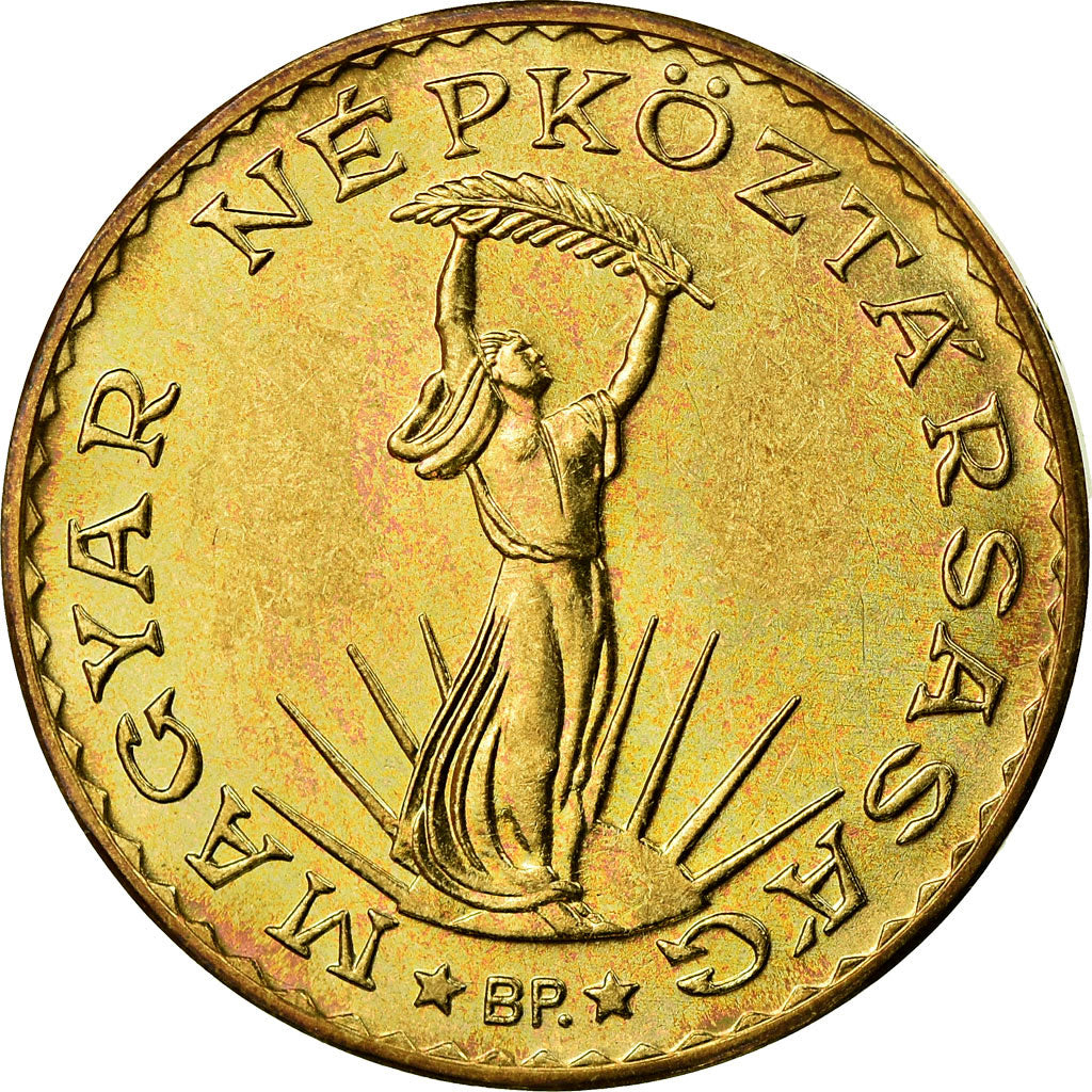 Coin, Hungary, 10 Forint, 1987, MS(63), Aluminum-Bronze, KM:636