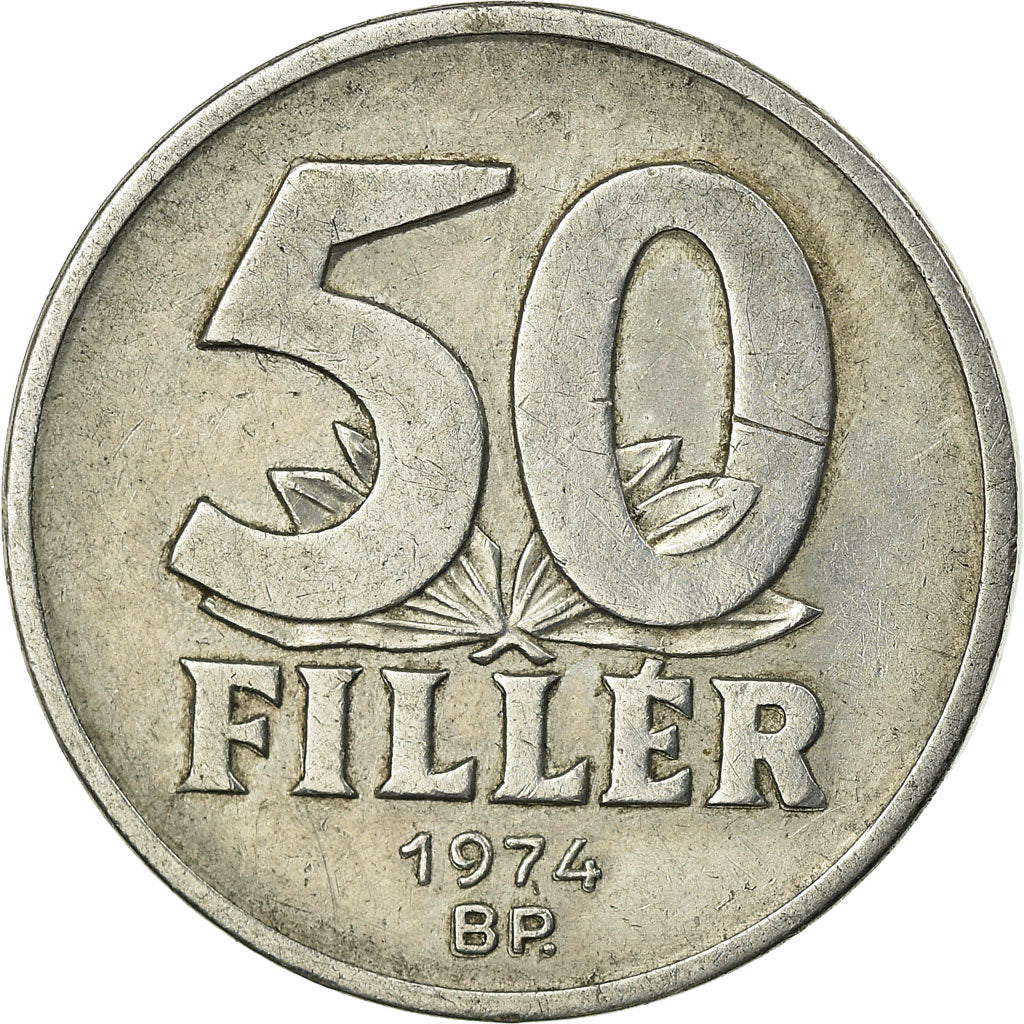 Coin, Hungary, 50 Fillér, 1974, Budapest, EF(40-45), Aluminum, KM:574